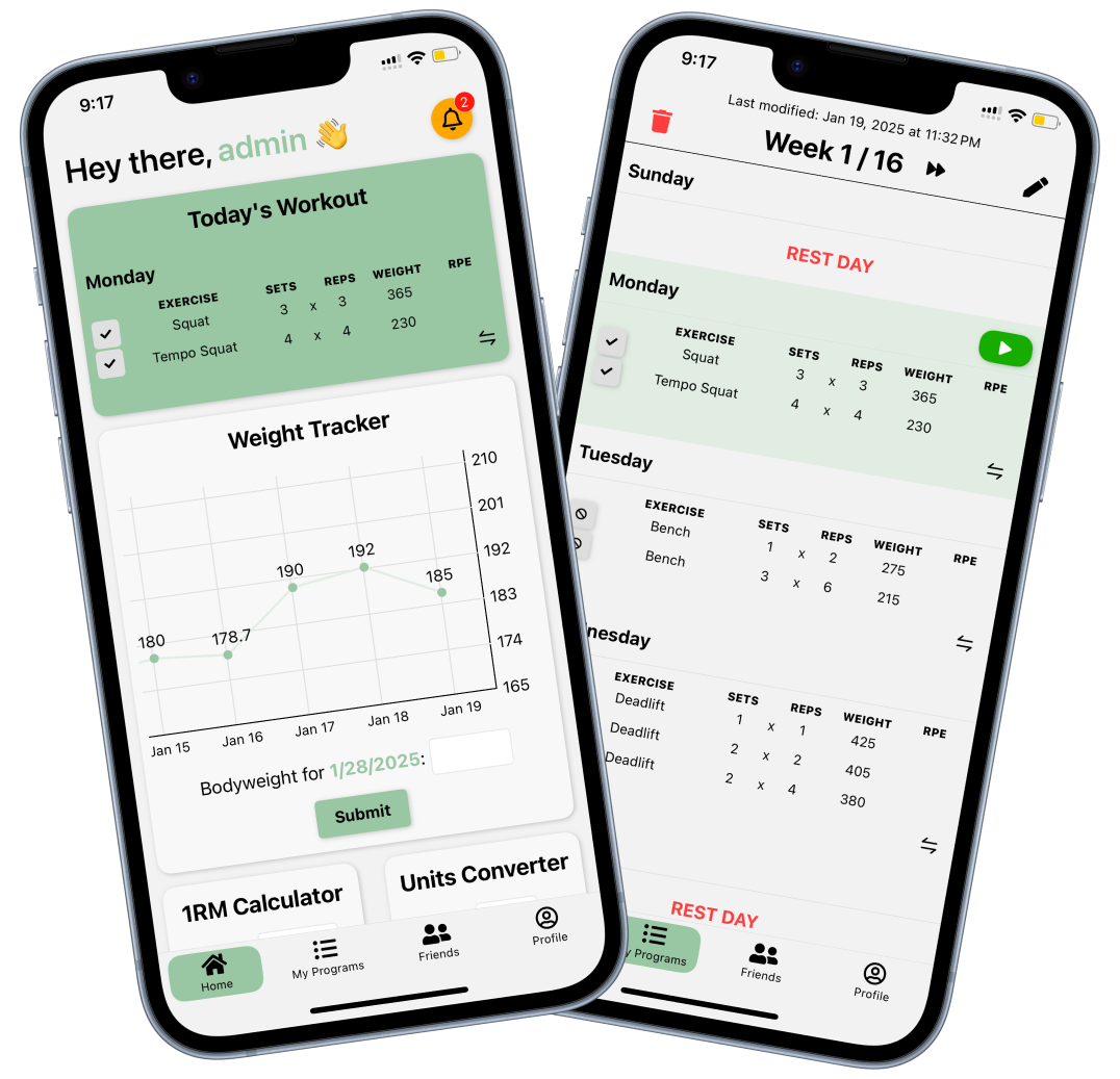 Phone shots of the 3More app
